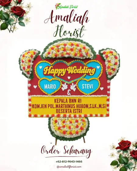 Papan Bunga Pernikahan Madidir Unet